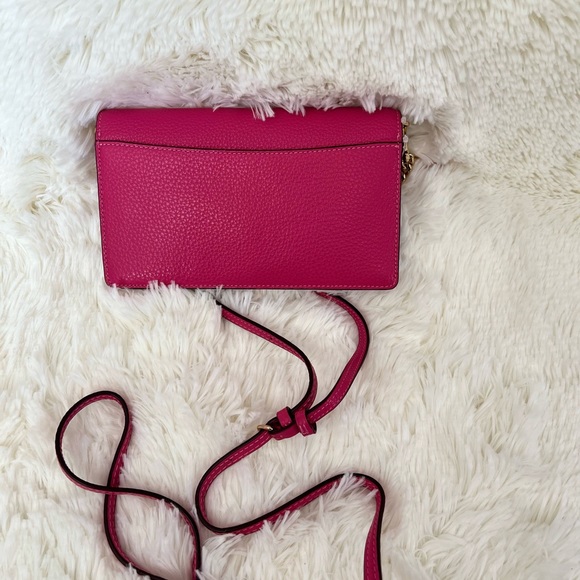 COACH Anna Fold Over Clutch W Crossbody Chain - Picture 8 of 8